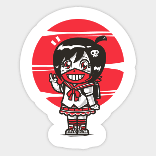 Weird School Girl Sticker